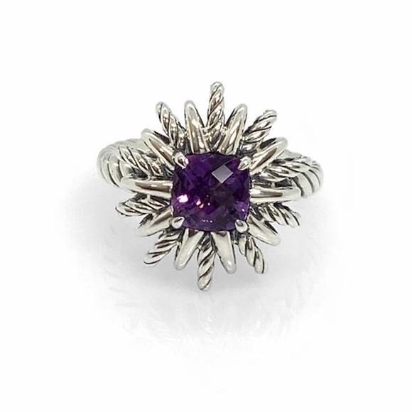 David Yurman Jewelry - David Yurman Starburst Ring with Amethyst sz 7